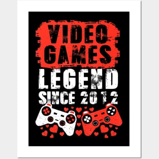 Gaming 2012 Birthday Video Games Birthday Gamer Posters and Art